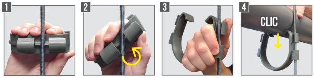 Fixation FIX-RING VS pour tuyaux d'évacuation I.N.G. FIXATIONS