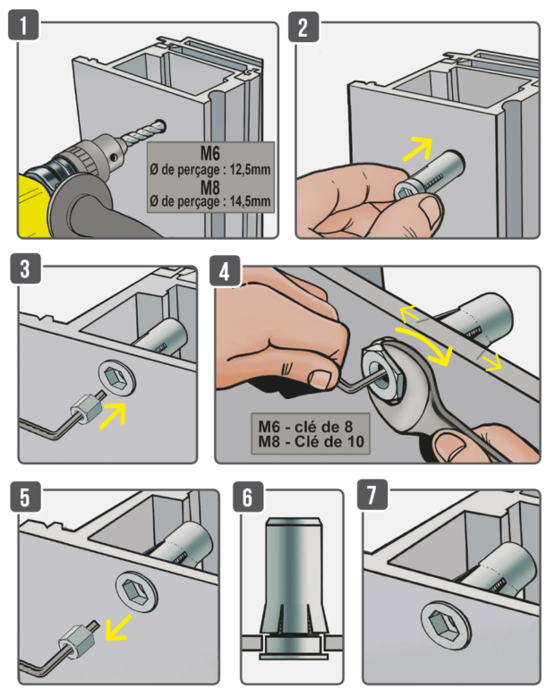 Fix-alu M6 I.N.G. FIXATIONS chez FL FIXATIONS